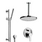 Chrome Shower Set with Rain Ceiling Shower Head and Hand Shower